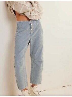 WE THE FREE OSAKA Light Blue Corduroy Barrel Pants
